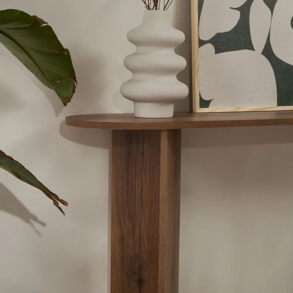 Drawer SAM Console ovale en bois L150cm