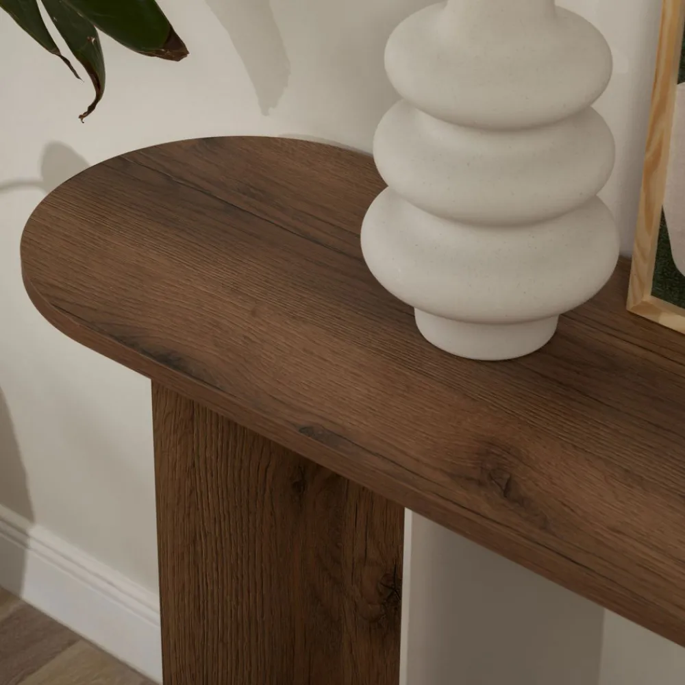 Drawer SAM Console ovale en bois L150cm
