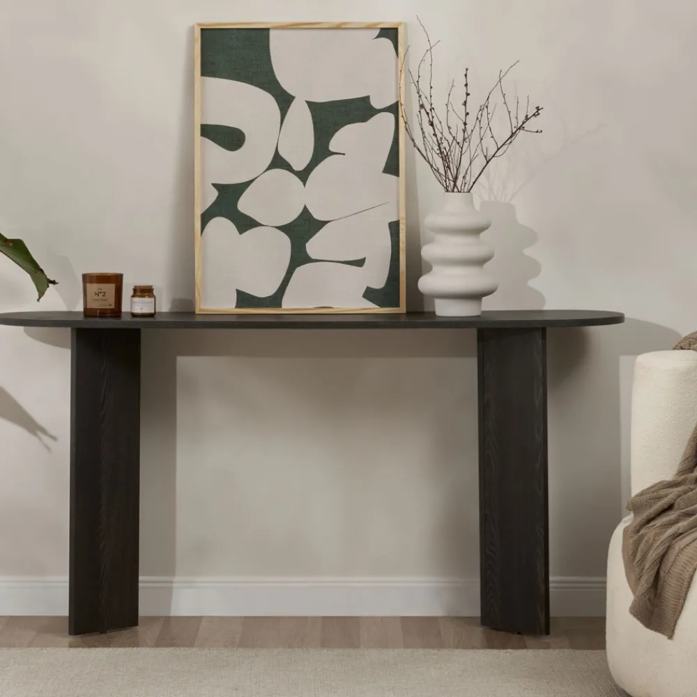 Drawer SAM Console ovale en bois L150cm