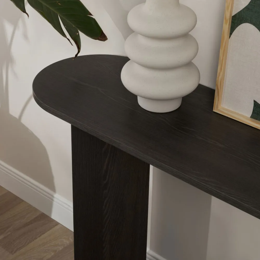 Drawer SAM Console ovale en bois L150cm