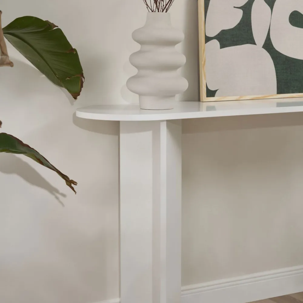 Drawer SAM Console ovale en bois L150cm