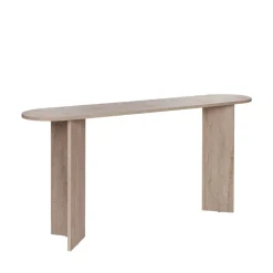 Drawer SAM Console ovale en effet travertin L150cm