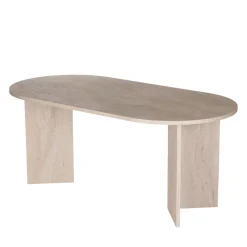 Drawer SAM Table à manger 8 personnes effet travertin