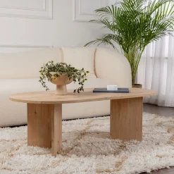 Drawer SAM Table basse ovale en bois 119x60cm
