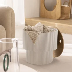 Drawer SAND I Table d'appoint avec rangement en bois ø38,5cm