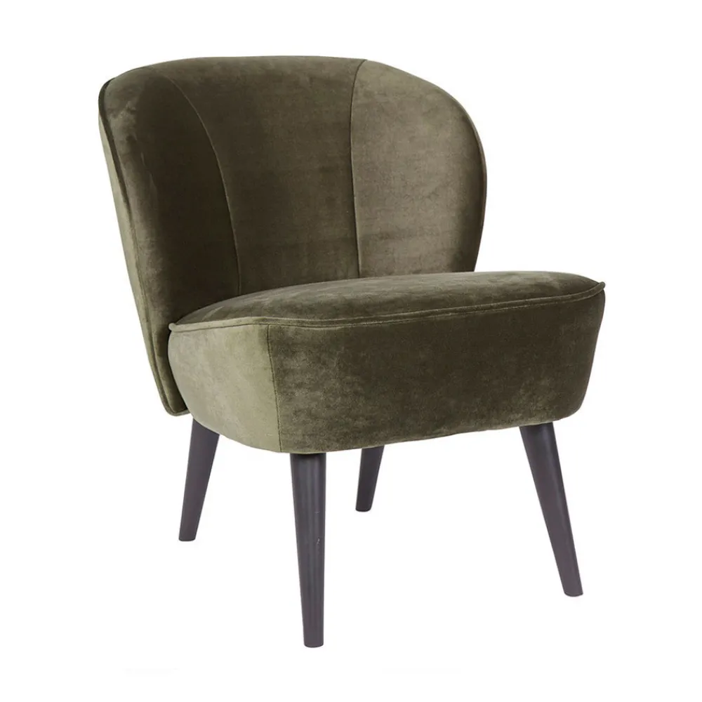 Woood SARA Fauteuil cocktail en velours
