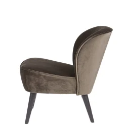 Woood SARA Fauteuil cocktail en velours
