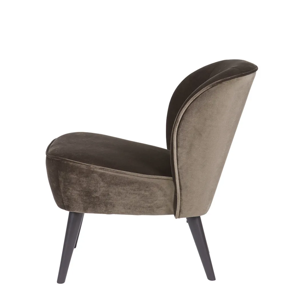 Woood SARA Fauteuil cocktail en velours