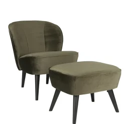 Woood SARA Fauteuil cocktail en velours