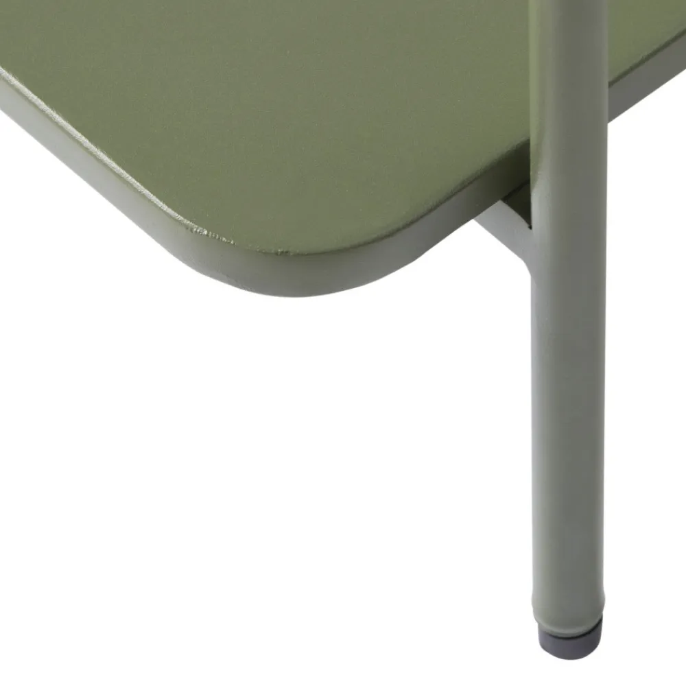 Drawer SARANDA Table basse carrée 2 plateaux en métal 75x75cm