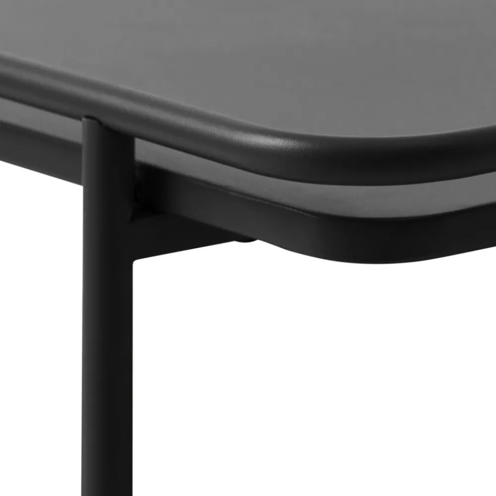 Drawer SARANDA Table basse carrée 2 plateaux en métal 75x75cm