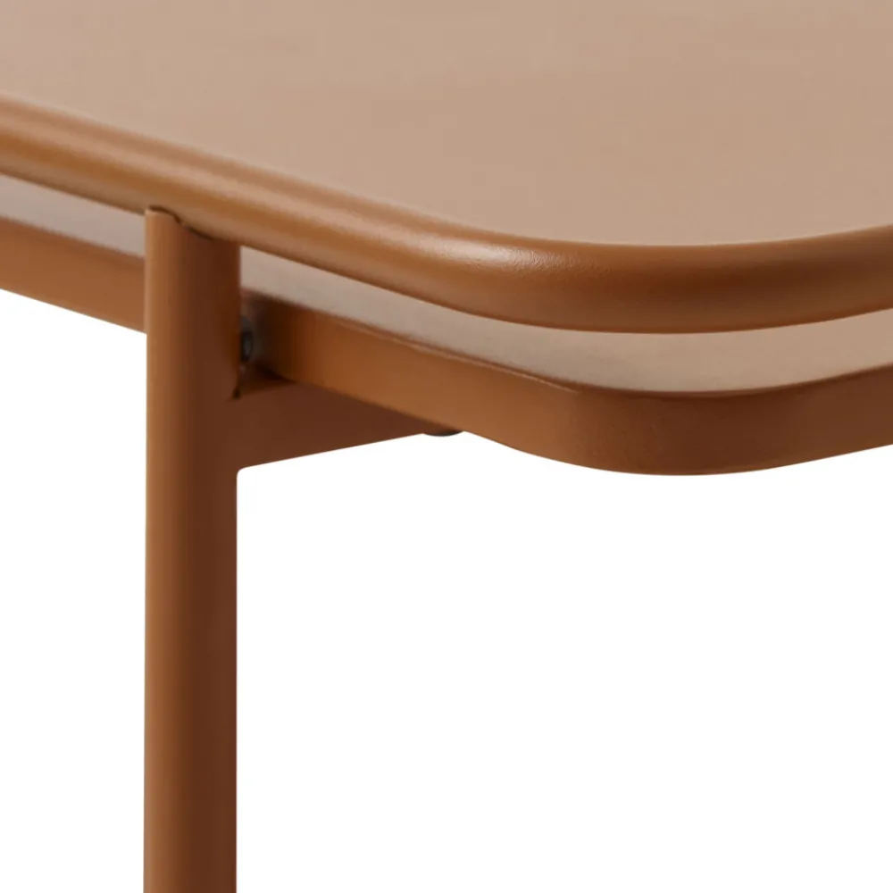 Drawer SARANDA Table basse carrée 2 plateaux en métal 75x75cm