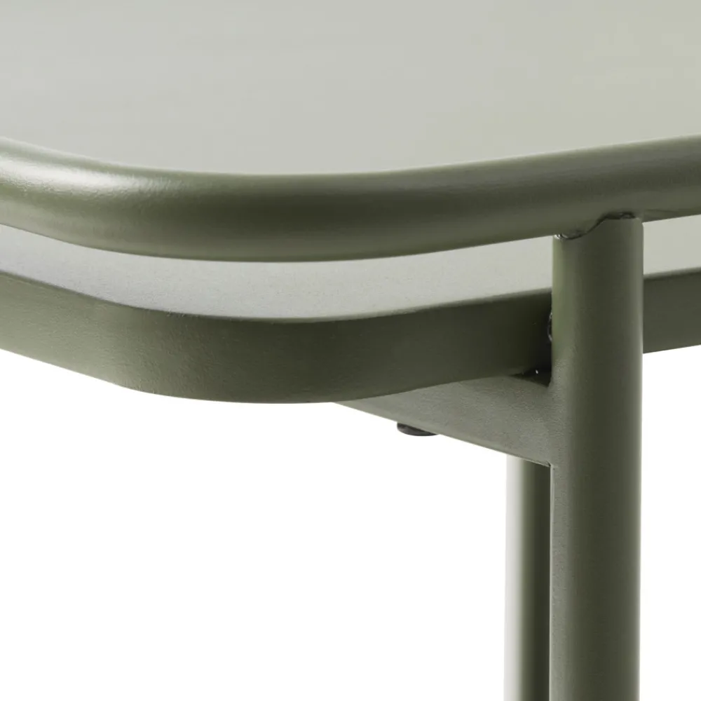 Drawer SARANDA Table basse carrée 2 plateaux en métal 75x75cm