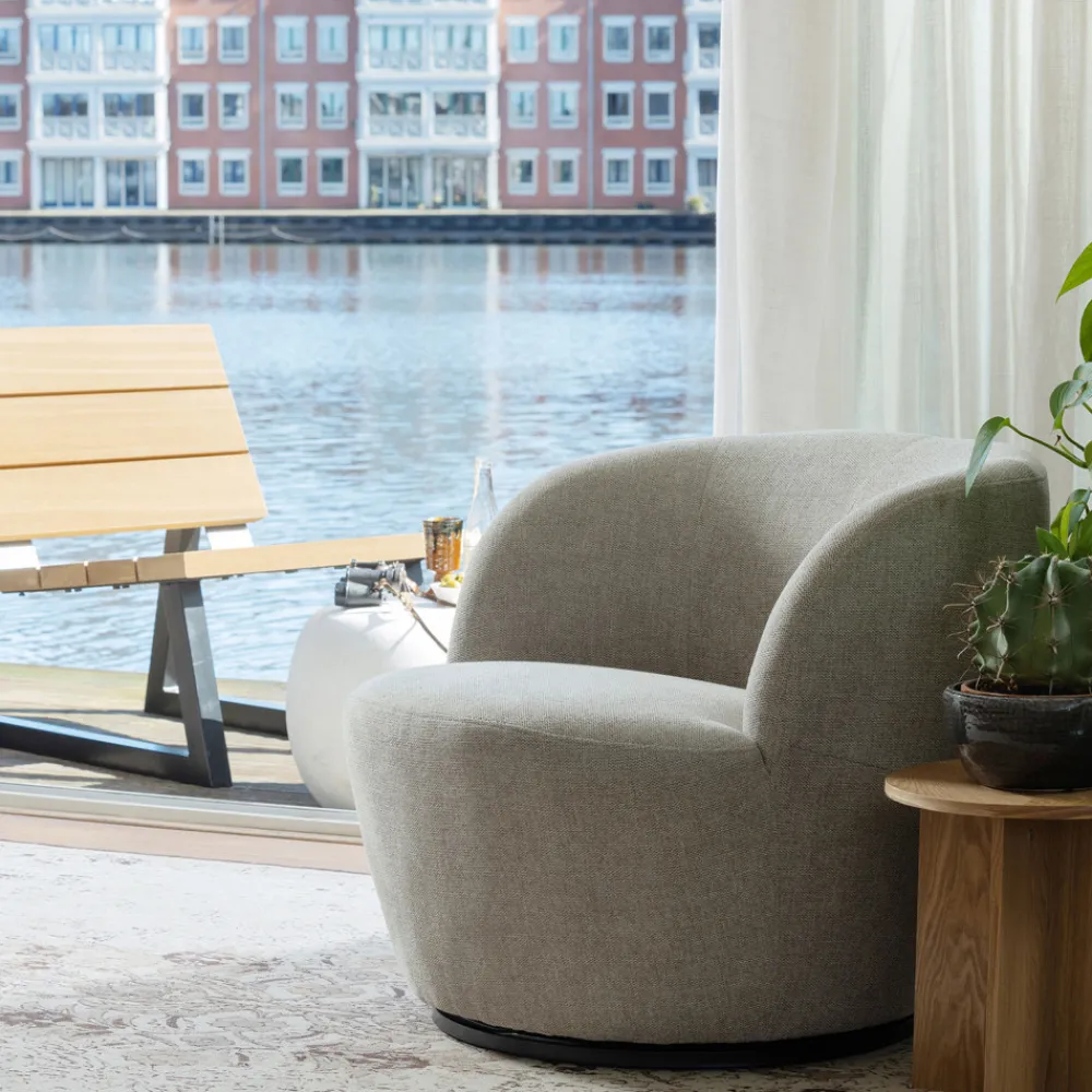 Woood SERRA Fauteuil pivotant design en tissu