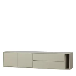 Vtwonen SETTLE DOWN Meuble TV 2 portes, 2 tiroirs en bois L200cm