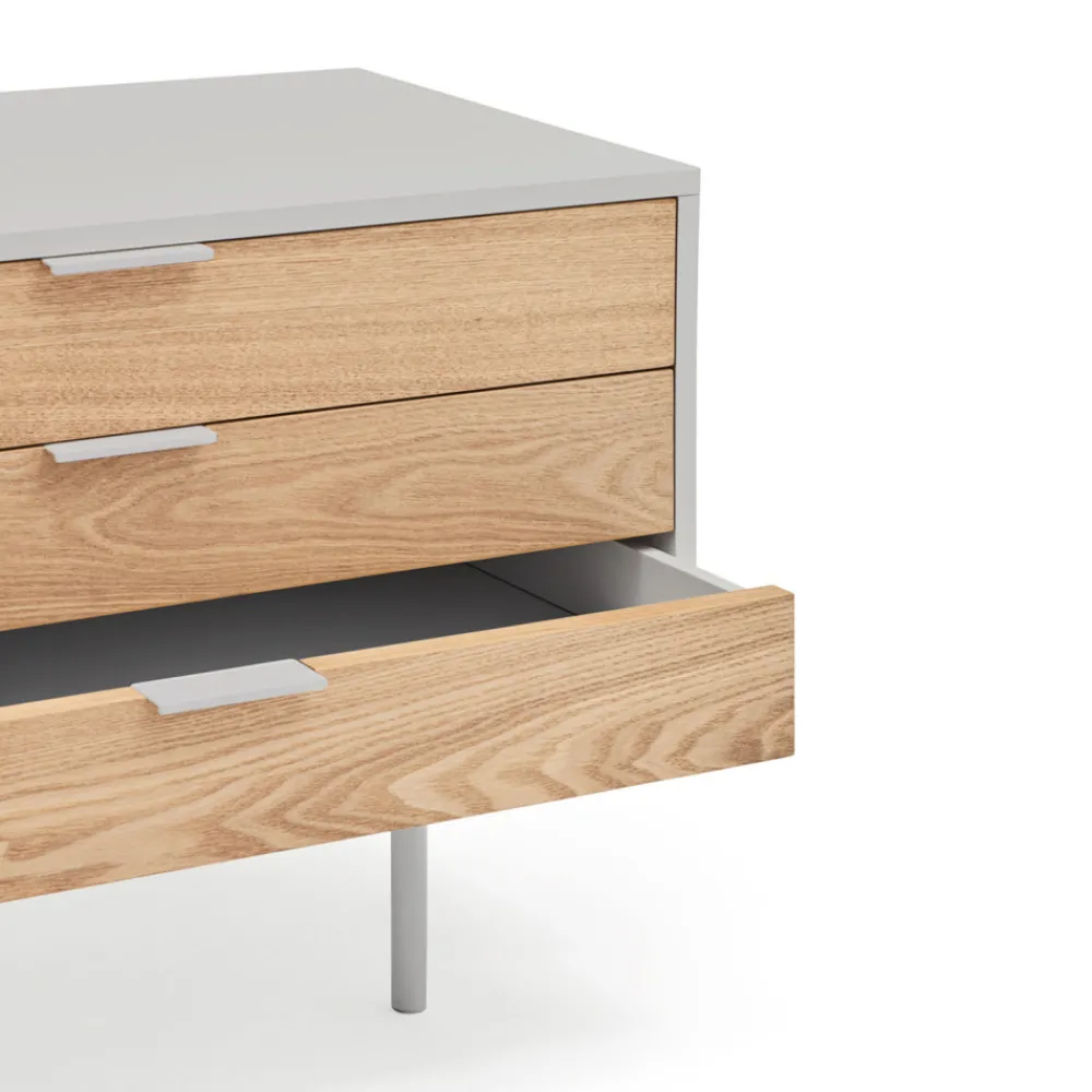 Teulat SIERRA Meuble TV 2 portes, 3 tiroirs en bois L180cm