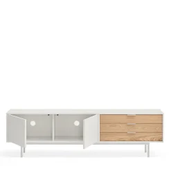 Teulat SIERRA Meuble TV 2 portes, 3 tiroirs en bois L180cm