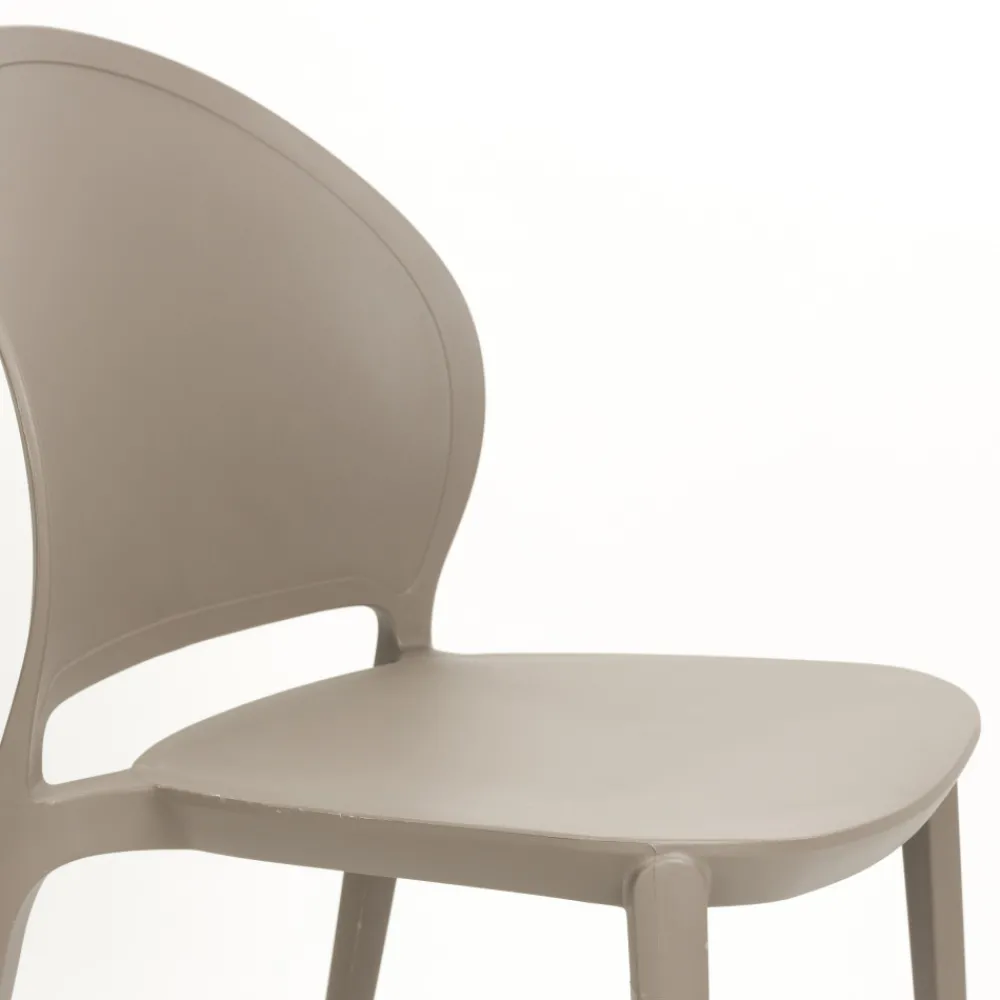 No name SJOERD Lot de 4 chaises intérieur et extérieur en plastique
