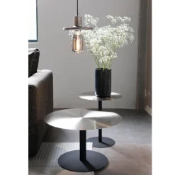 Zuiver SNOW Table basse ronde en métal brossé ø60cm