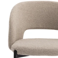 Drawer SOREN Lot de 2 chaises en tissu bouclette et métal