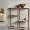 Venture Home STAAL Étagère en bois effet noyer et métal H81cm