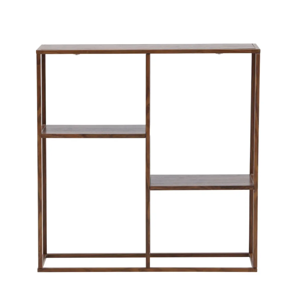 Venture Home STAAL Étagère en bois effet noyer et métal H81cm