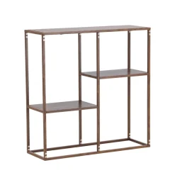 Venture Home STAAL Étagère en bois effet noyer et métal H81cm