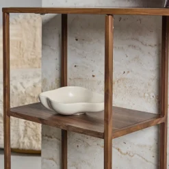 Venture Home STAAL Étagère en bois effet noyer et métal H81cm