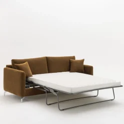 Drawer STEFFEN Canapé convertible express 3 places en tissu et pieds chrome