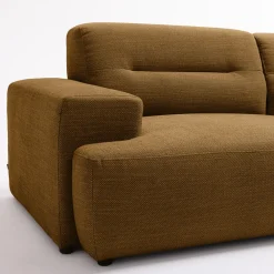 Drawer STUNE Canapé droit 4 places en tissu à accoudoirs larges