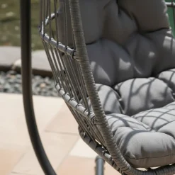 Drawer SULLY Fauteuil œuf suspendu de jardin en corde et acier traité