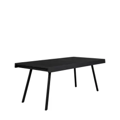 No name SURI Table à manger 4 personnes en teck recyclé et métal