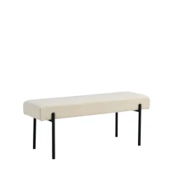 House Nordic SWINDONBanc en tissu bouclette et métal L100cm