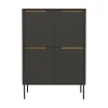 Tenzo SWITCH Buffet haut en bois 4 portes H128cm