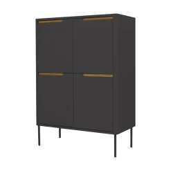 Tenzo SWITCH Buffet haut en bois 4 portes H128cm