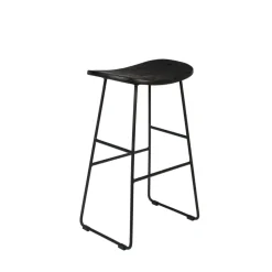No name TANGLE Tabouret de bar en teck recyclé et métal H62cm