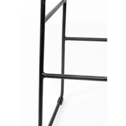 No name TANGLE Tabouret de bar en teck recyclé et métal H62cm