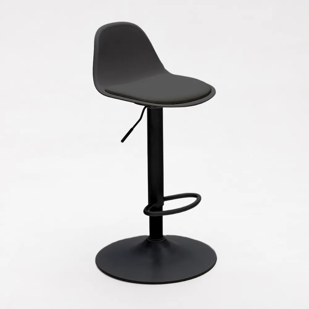 Drawer TEBAR Lot de 2 chaises de bar réglables en simili et métal H61-83cm