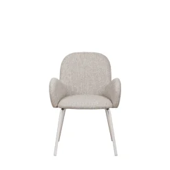 Drawer THÉODORE Lot de 2 fauteuils de table en tissu et métal
