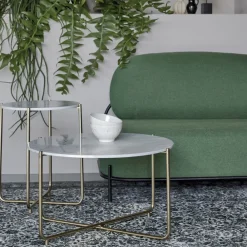 No name TIMPA Table basse en marbre ø70cm