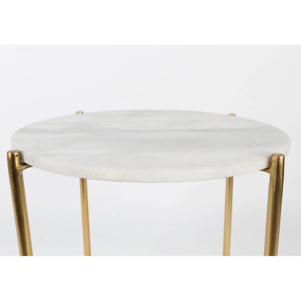 No name TIMPA Table d'appoint marbre et laiton