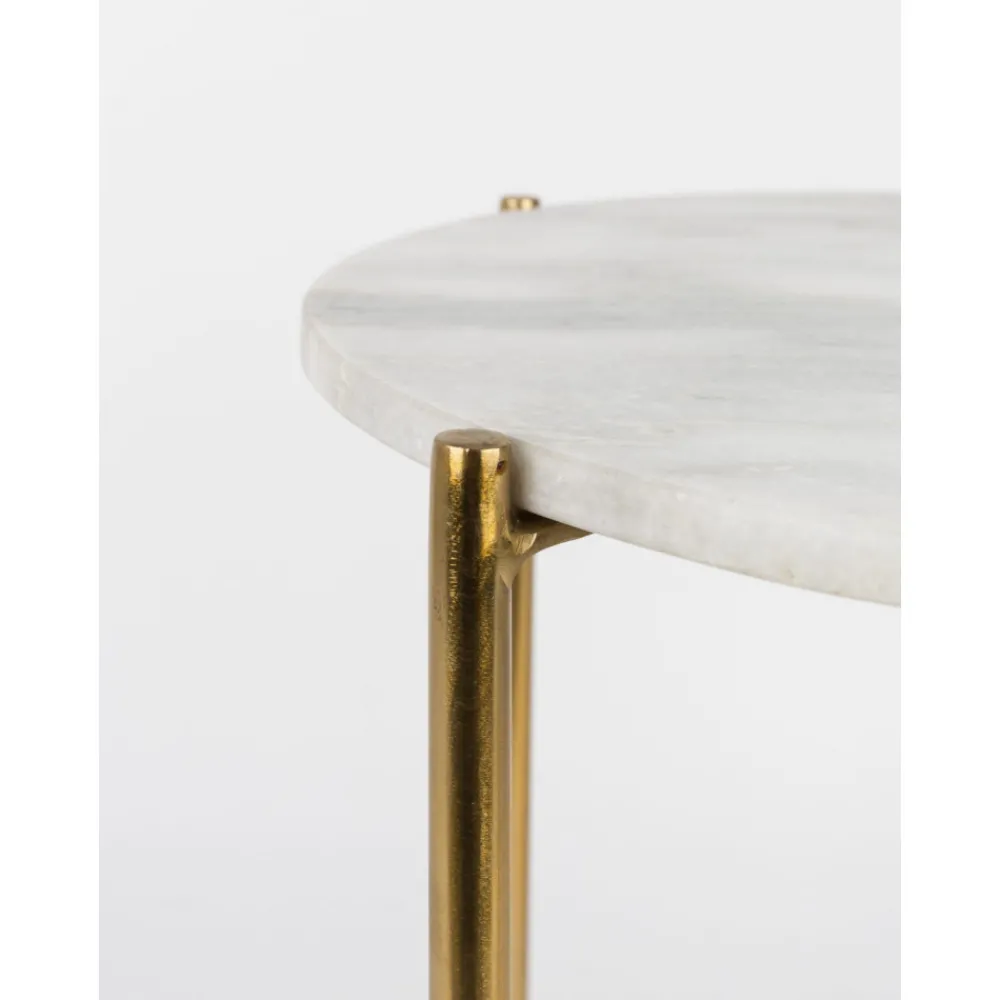 No name TIMPA Table d'appoint marbre et laiton