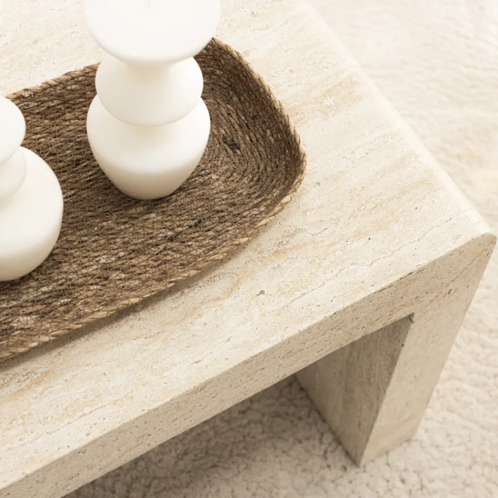 Drawer TOCOA Table basse effet travertin 120x55cm