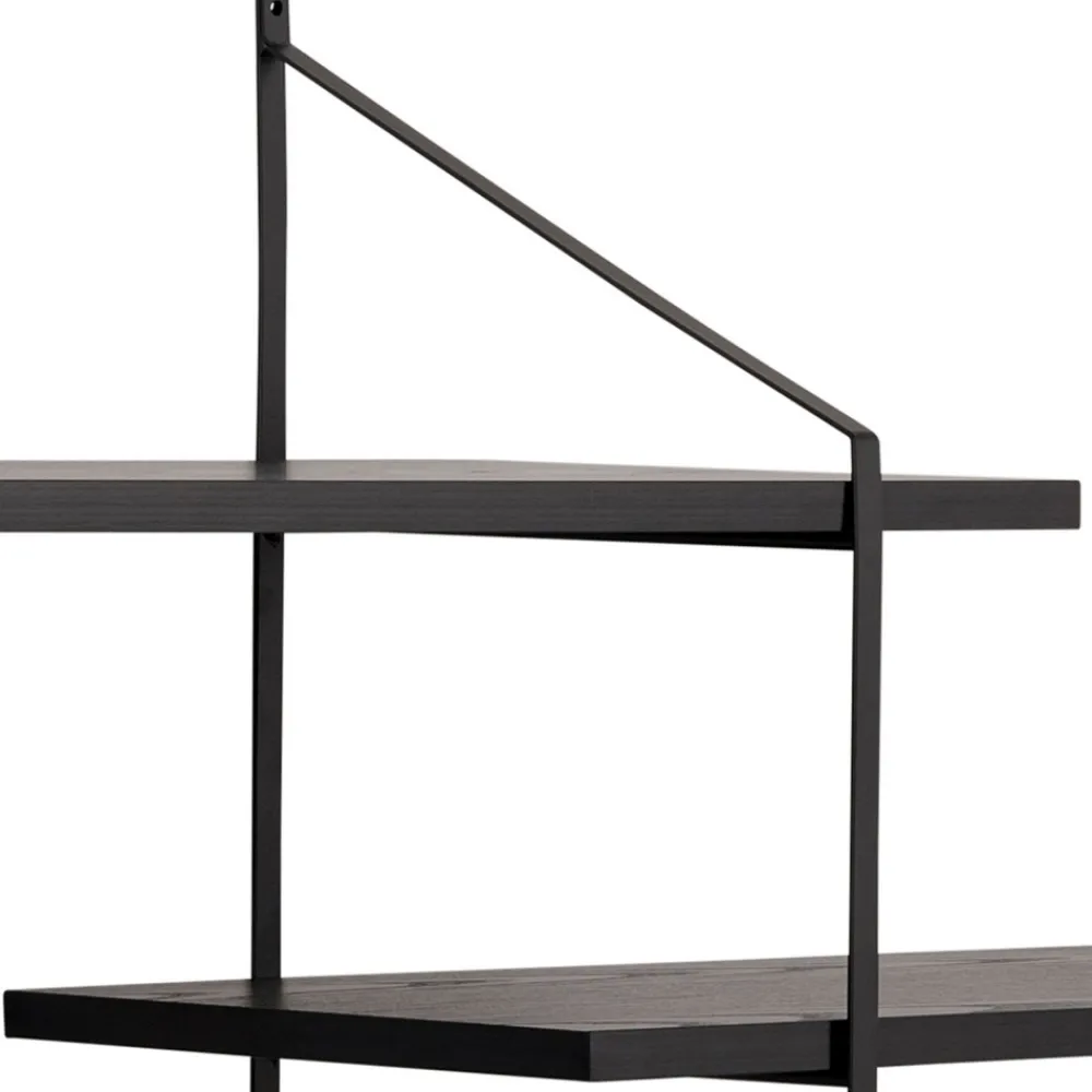 No name TOCRO Etagère murale en bois et métal L191cm
