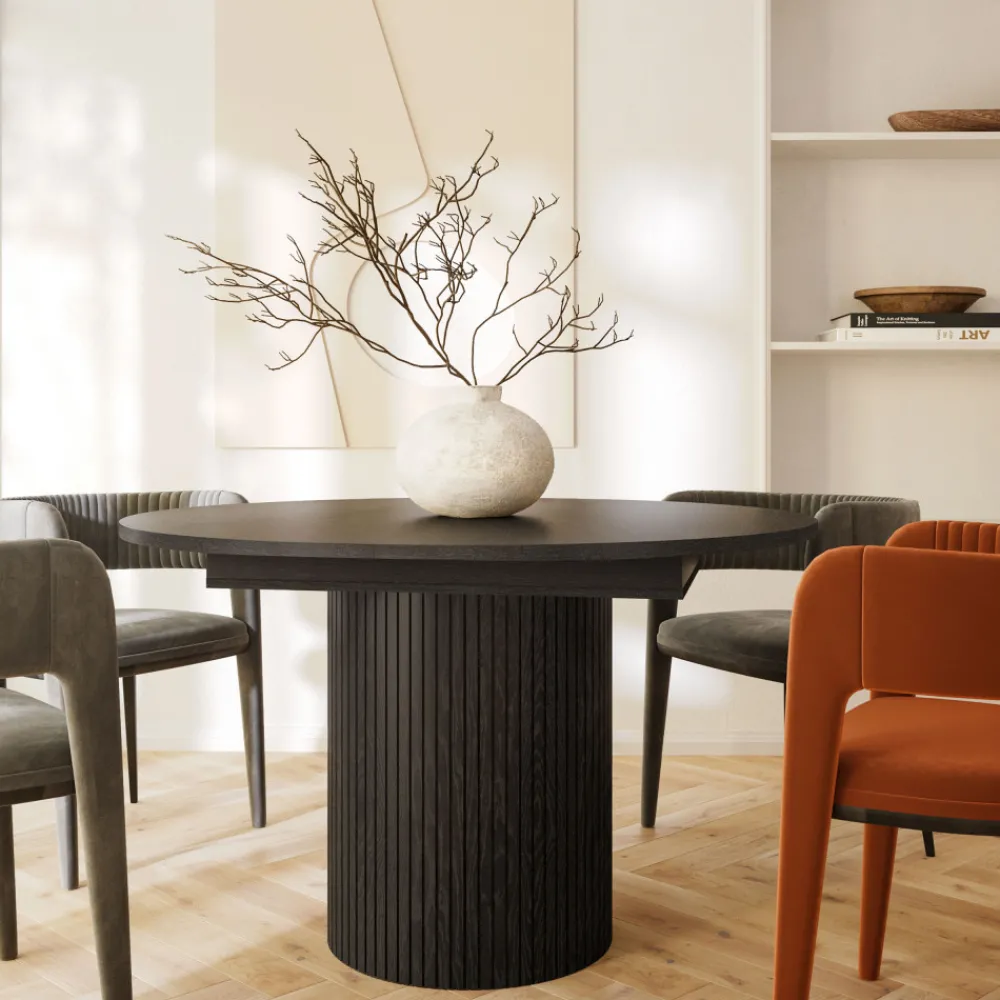 Woodman TOSCANA Table à manger extensible 4 à 6 personnes en bois ø120-160x120cm