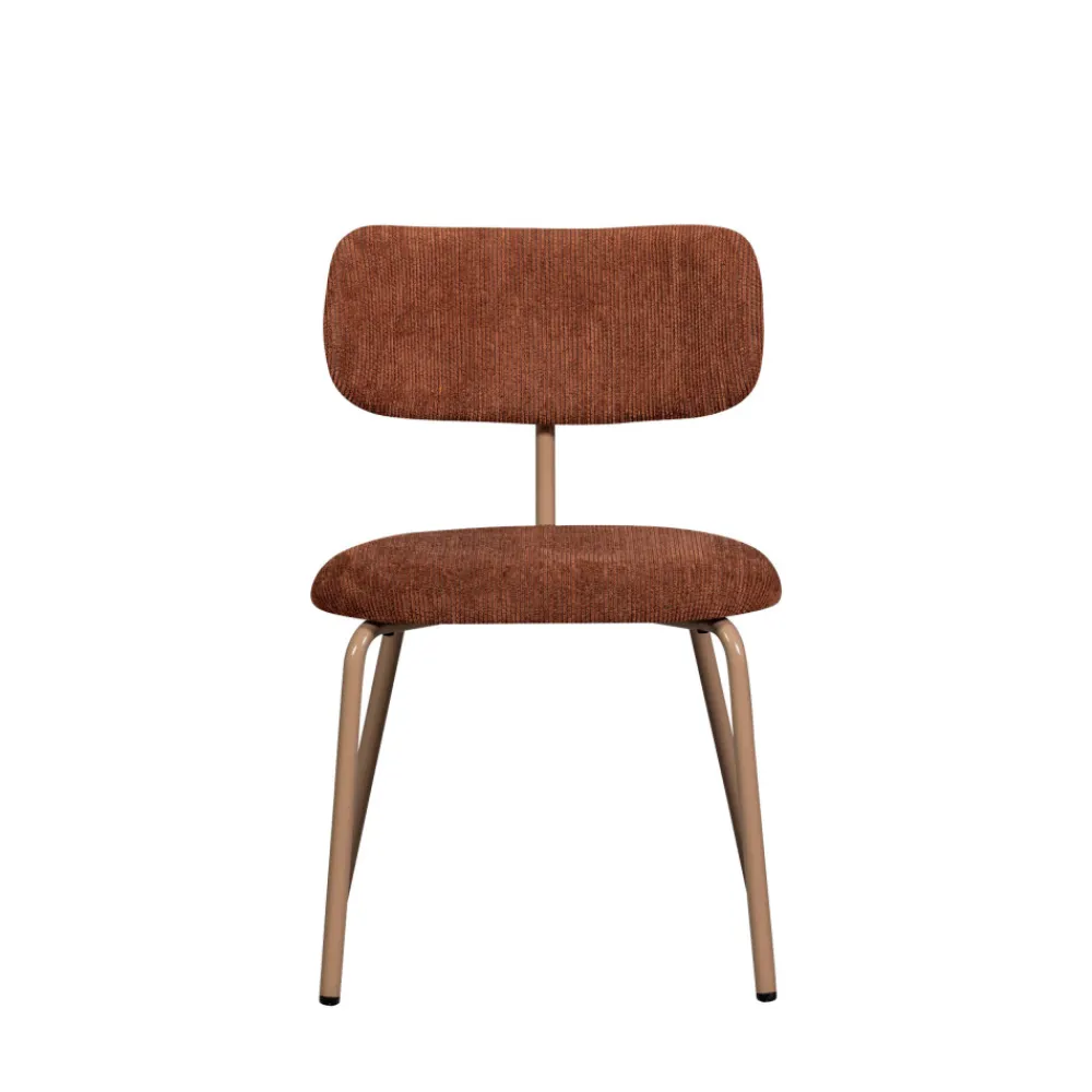 Woood TRAVIS Lot de 2 chaises en tissu et pieds beiges