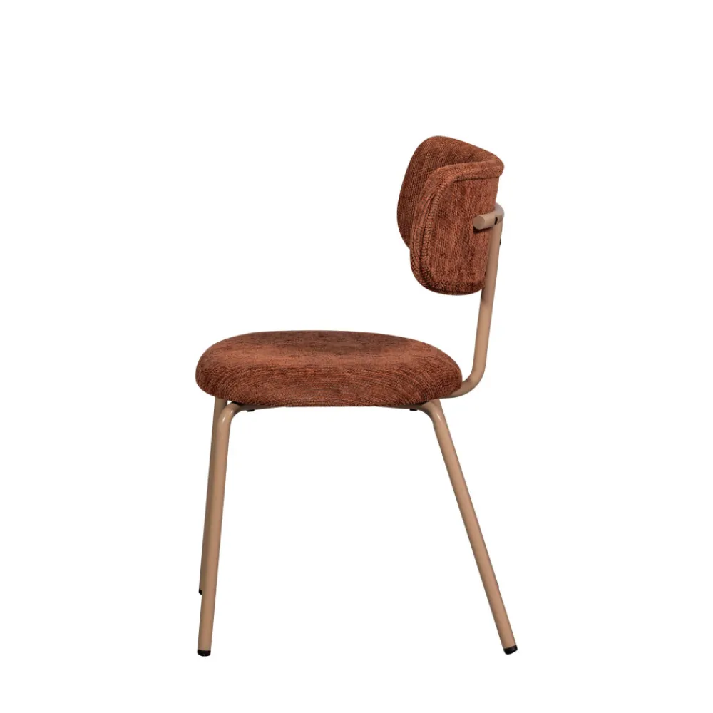 Woood TRAVIS Lot de 2 chaises en tissu et pieds beiges