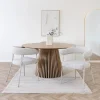 House Nordic TRIVIO Lot de 2 fauteuils de table en tissu pieds beiges