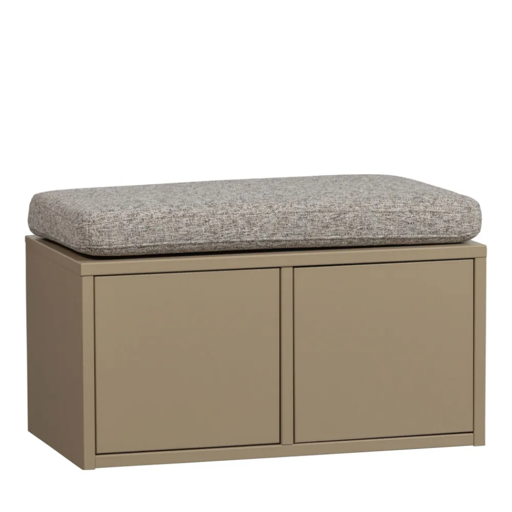 Woood TURNER Banc d'entrée avec rangement chaussures en bois L80cm
