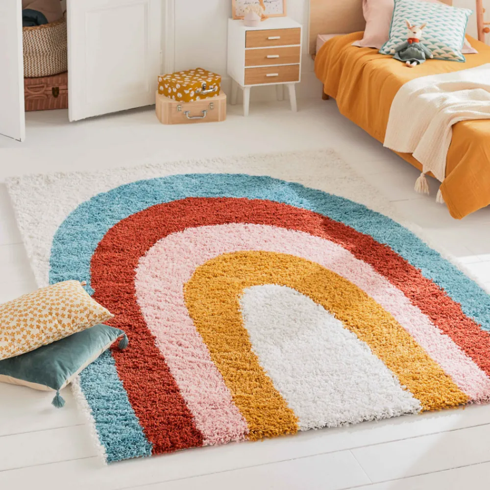 Enfant Drawer TUTTI Tapis à motif arc-en-ciel